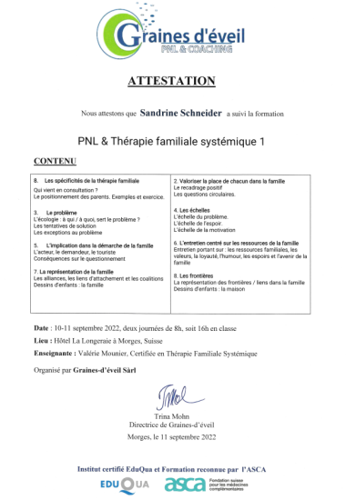 Att. PNL&Thérapie fam. systémique 1